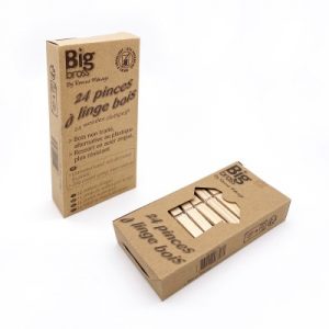 24 Pinces à Linge Bois